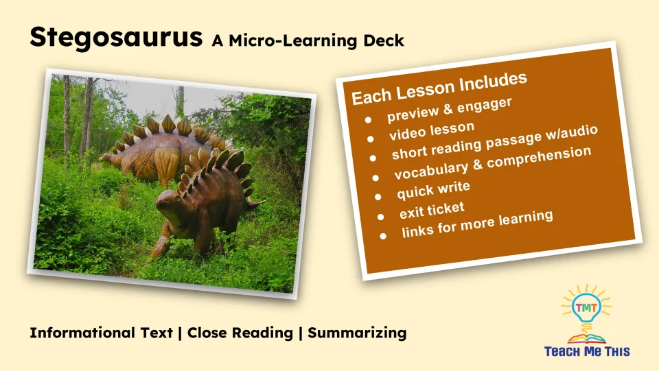 Lesson overview lists a preview, video lesson, reading with audio, vocabulary, quick write, and exit ticket