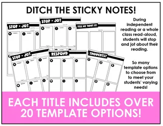 Stop and Jot Reading Response Notebook Pages – sample page 2