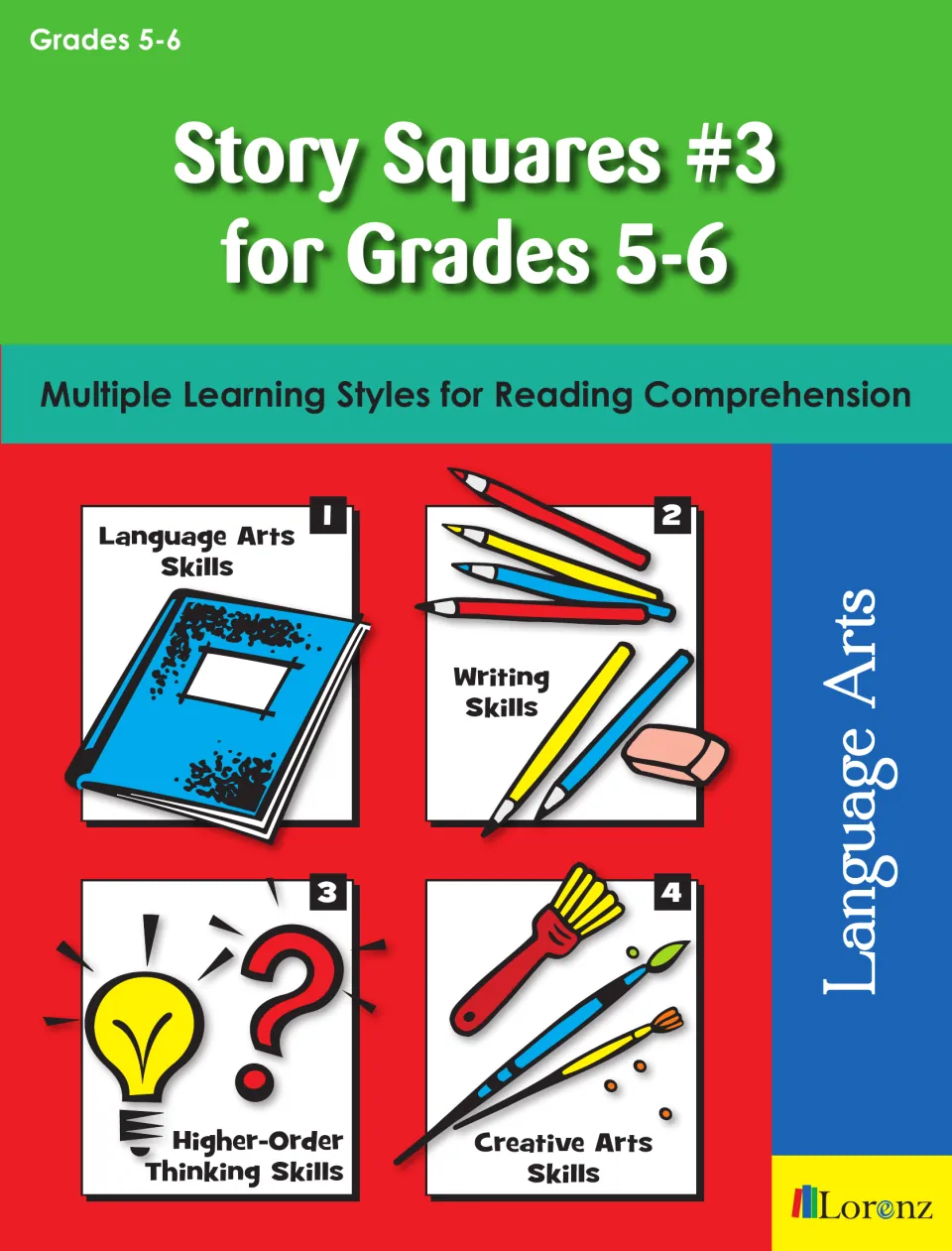 Story Squares #3 cover: four squares for language arts, writing, higher-order thinking and creative arts skills
