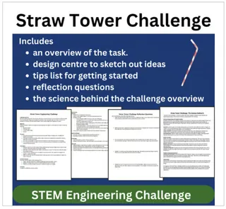 Straw Tower Challenge - MIDDLE SCHOOL - STEM Engineering – preview 1