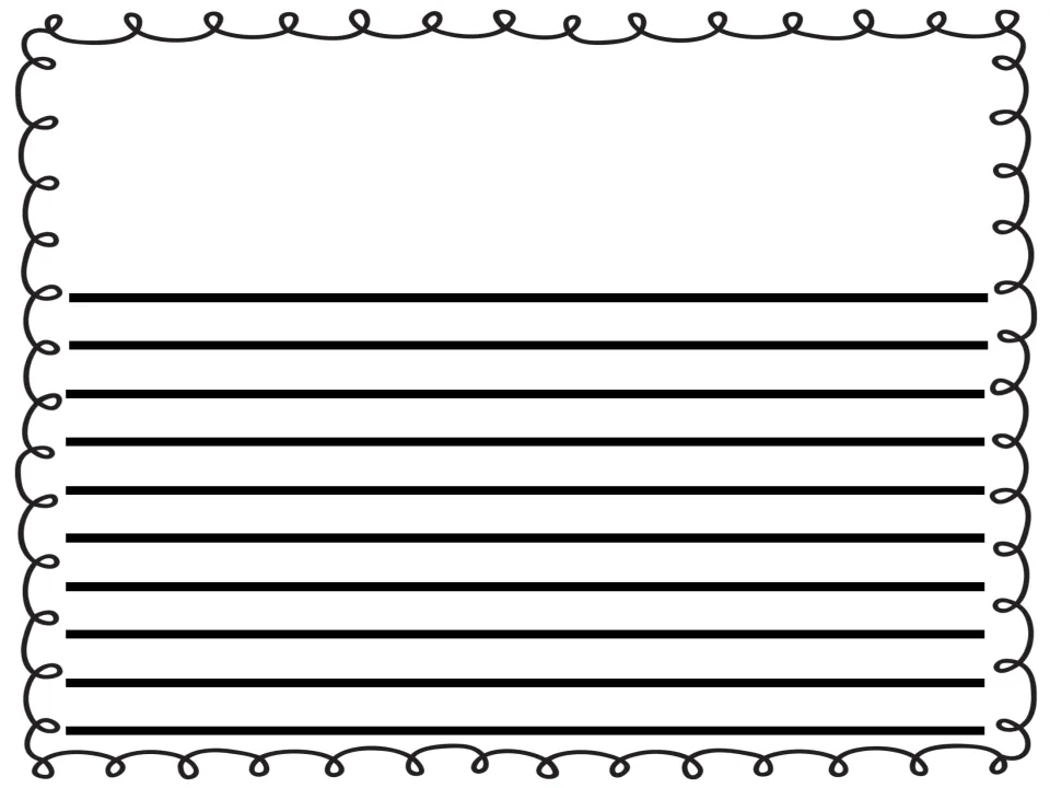 Publishing paper: students draw a picture in the top space and write the final copy of their revised story underneath