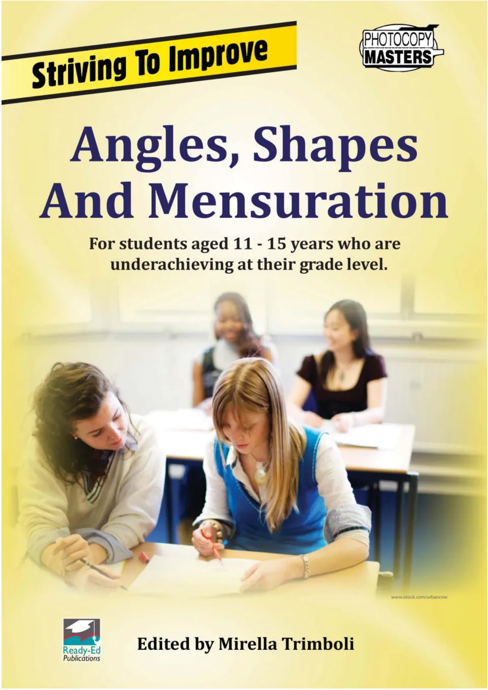 Angles, Shapes and Mensuration workbook cover, for students aged 11–15 underachieving at their grade level