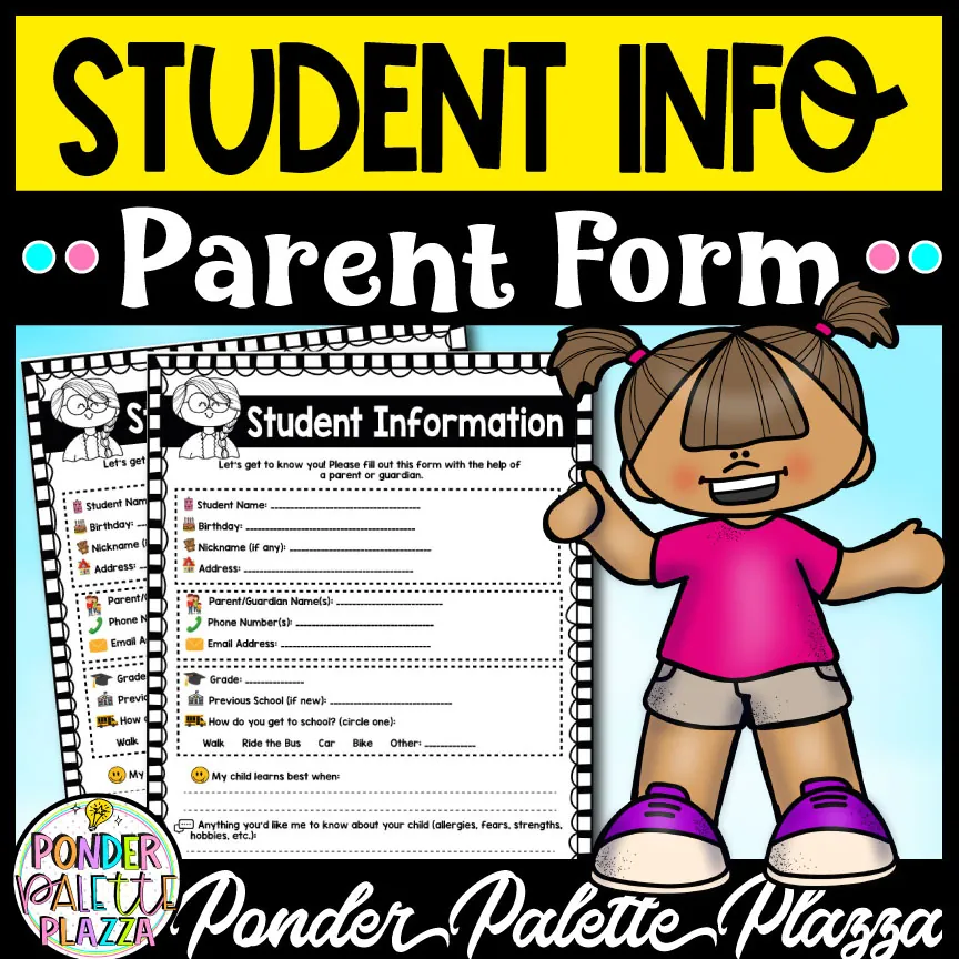 Student Information Sheet - Parent Form – cover