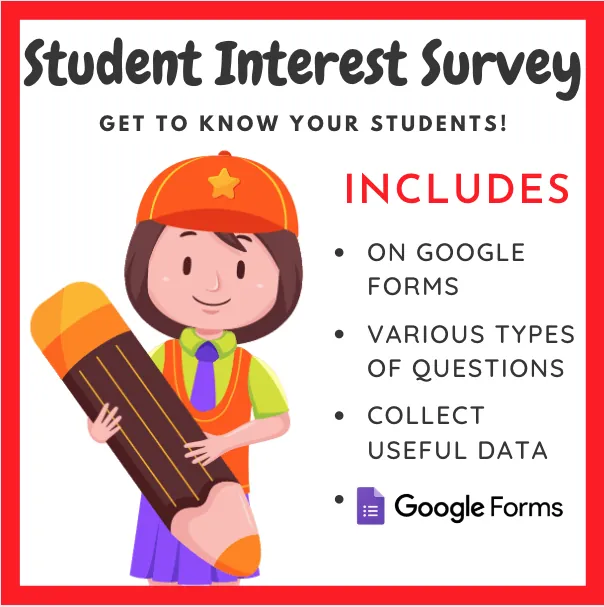 Student Interest Survey on Google Form – cover