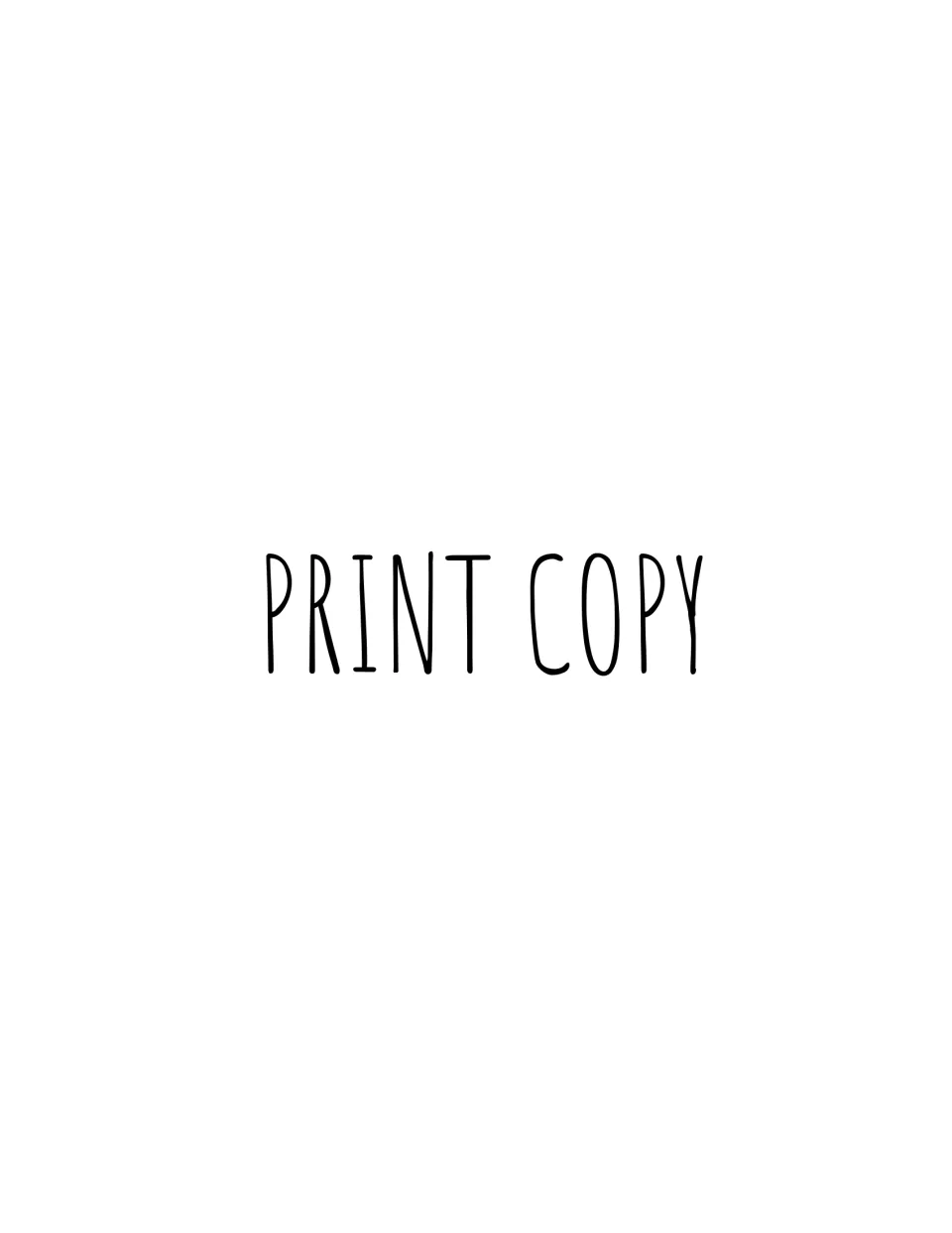 Print Copy divider introducing the printable section of the end-of-year student celebration packet