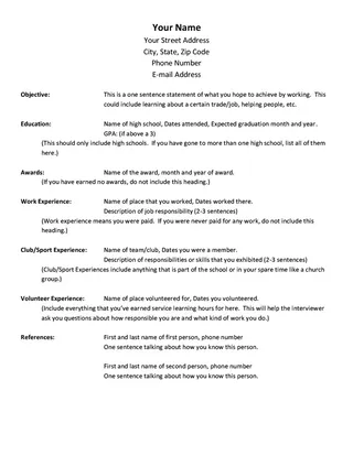 Student Resume Template & Example – cover