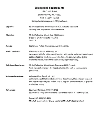 Student Resume Template & Example – sample page 2