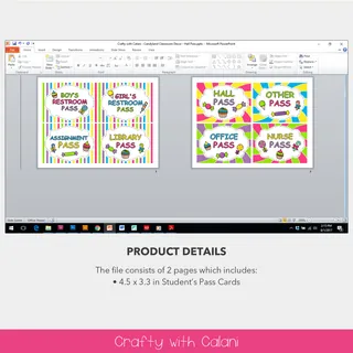 Student's Hall Pass in Candy Land Theme - 100% Editable – preview 1