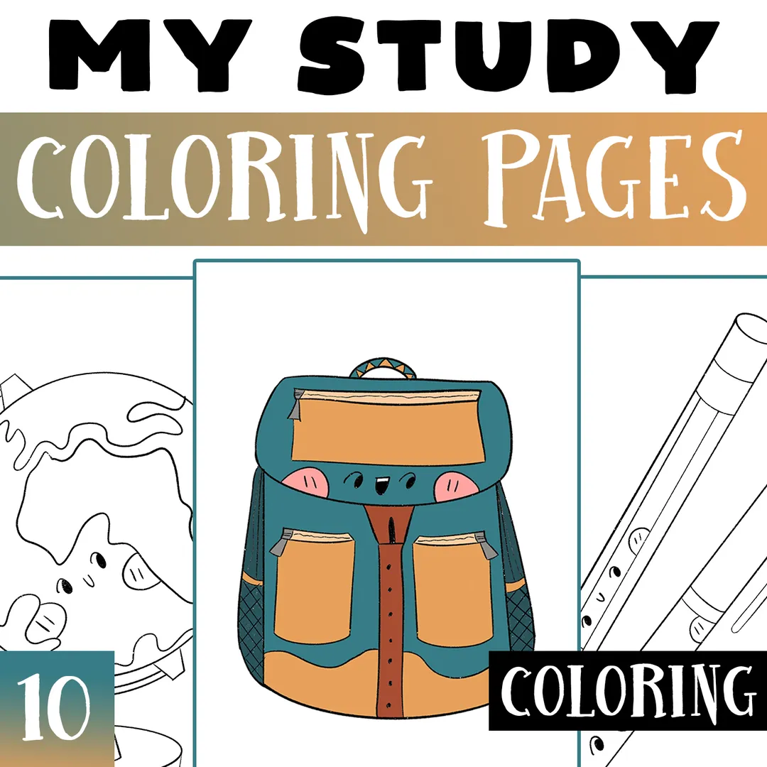 Study Coloring Pages Worksheet Activity for Morning Work – cover