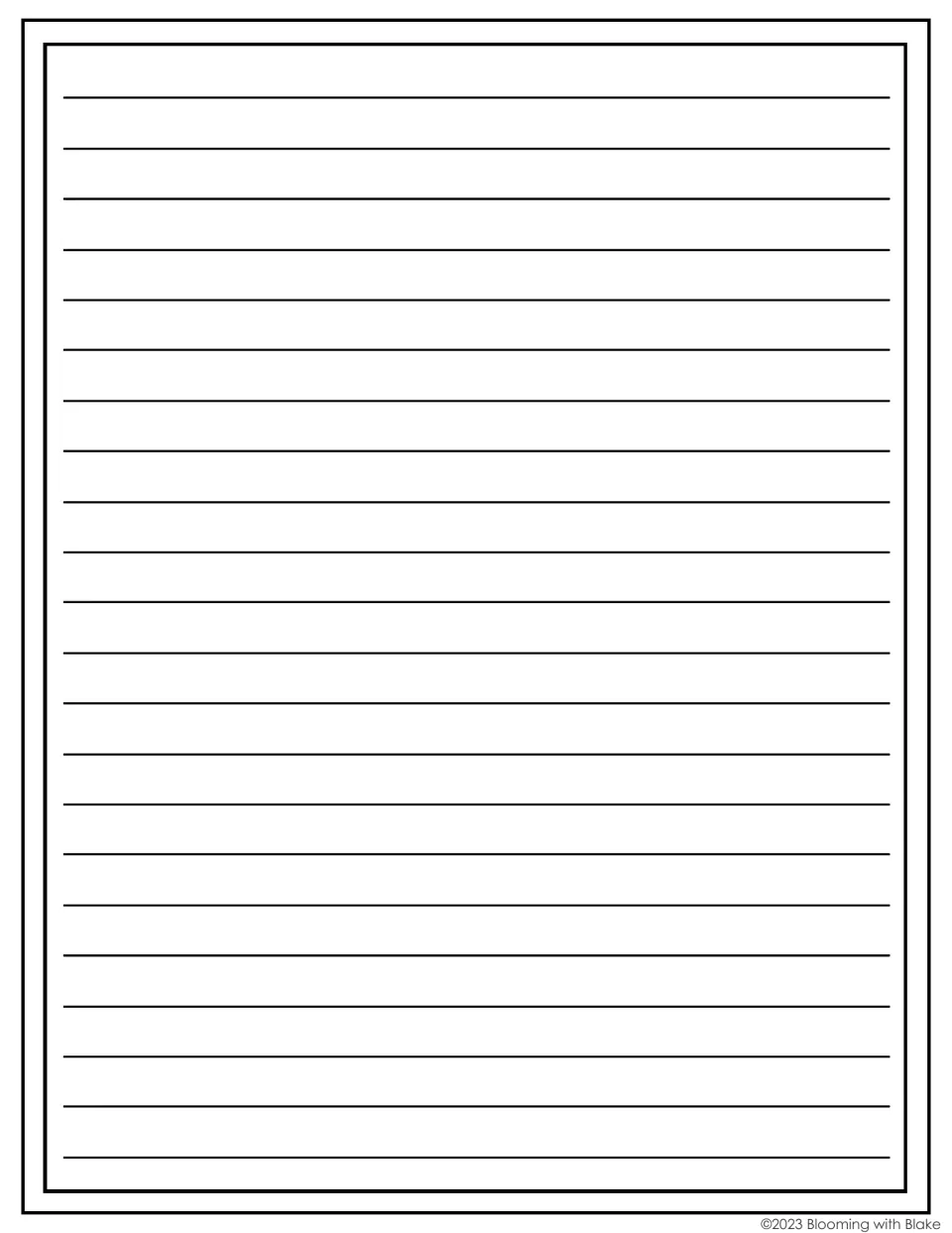 Extra lined writing page where students continue their story about what happened after the mystery was solved