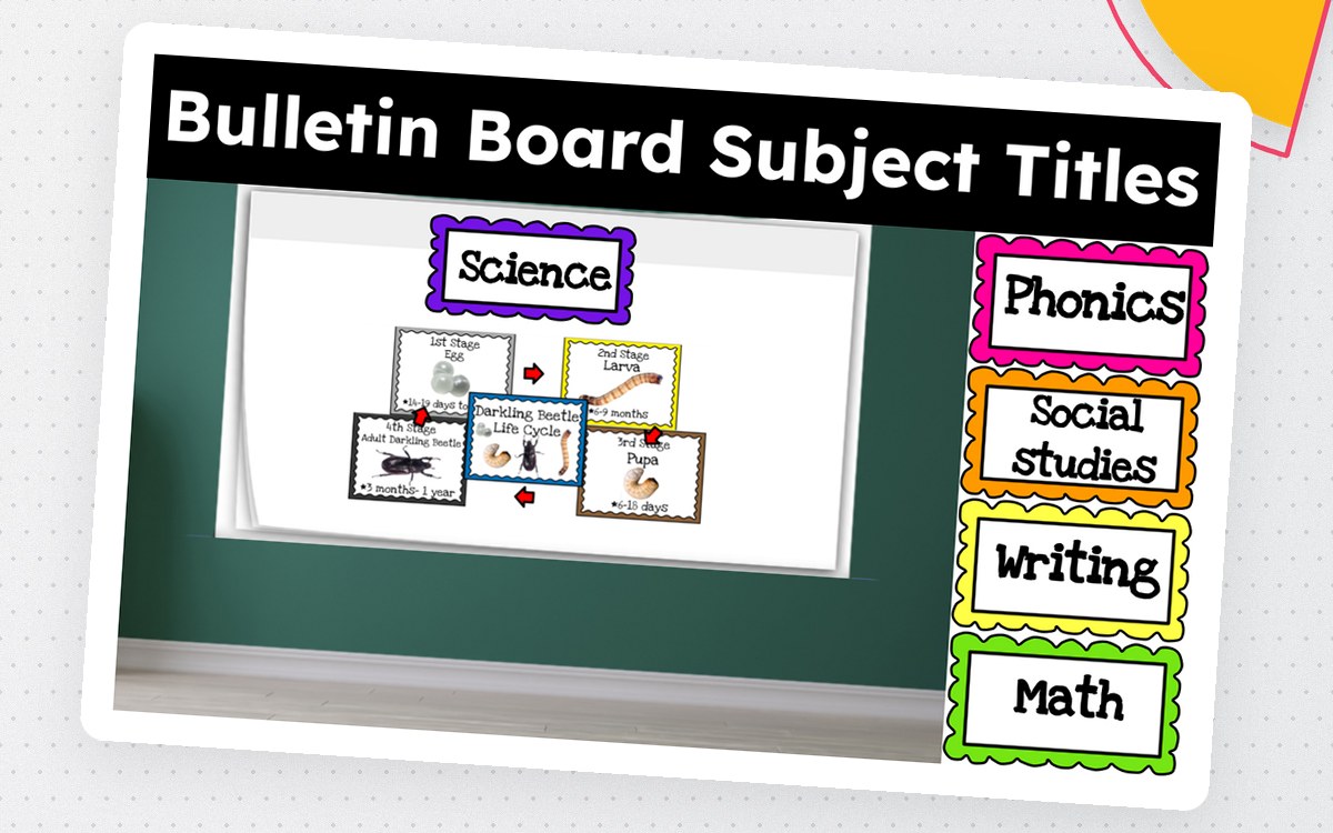 Subject Headers for Classroom Bulletin Boards teaching resource preview