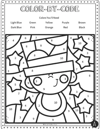 Subject + Predicate New Year Color by Code Worksheets – sample page 2