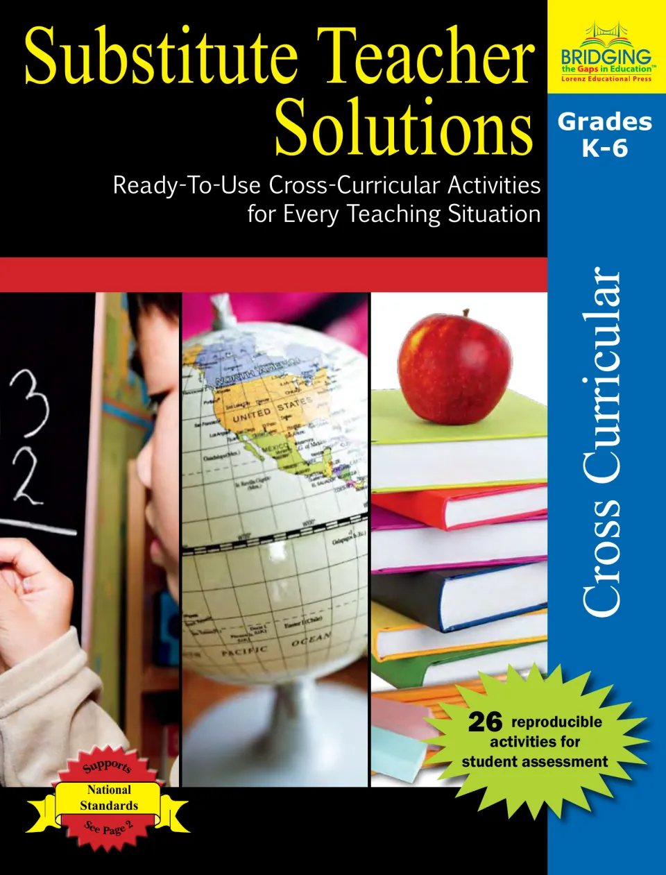 Substitute Teacher Solutions cover: cross-curricular book of 26 reproducible activities for student assessment