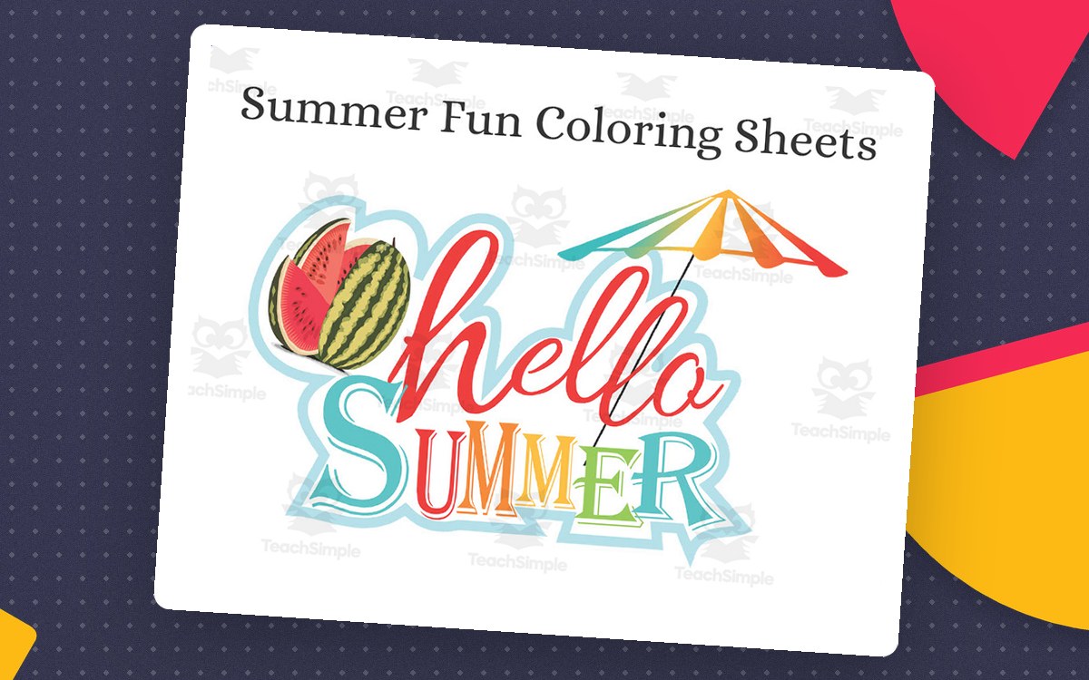 Summer Fun Coloring Pages preview