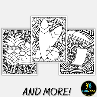 Summer Mandala Coloring Pages: Relaxing & Printable - Summer Fun. – sample page 3