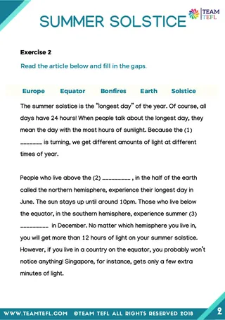 Summer Solstice Reading Activities – sample page 2