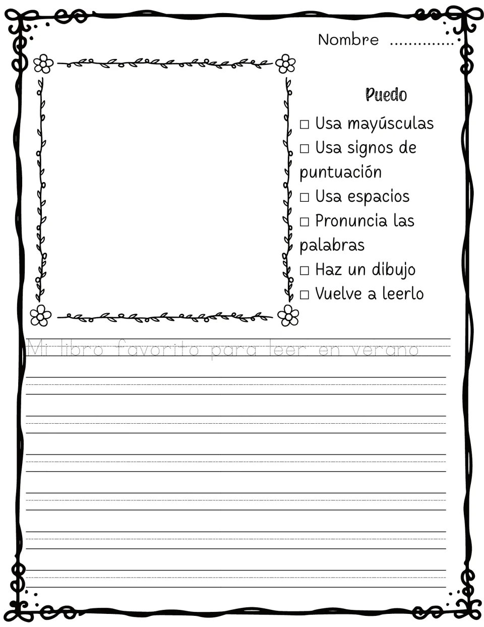 Mi libro favorito para leer en verano: students draw and write in Spanish about a favorite book to read in summer