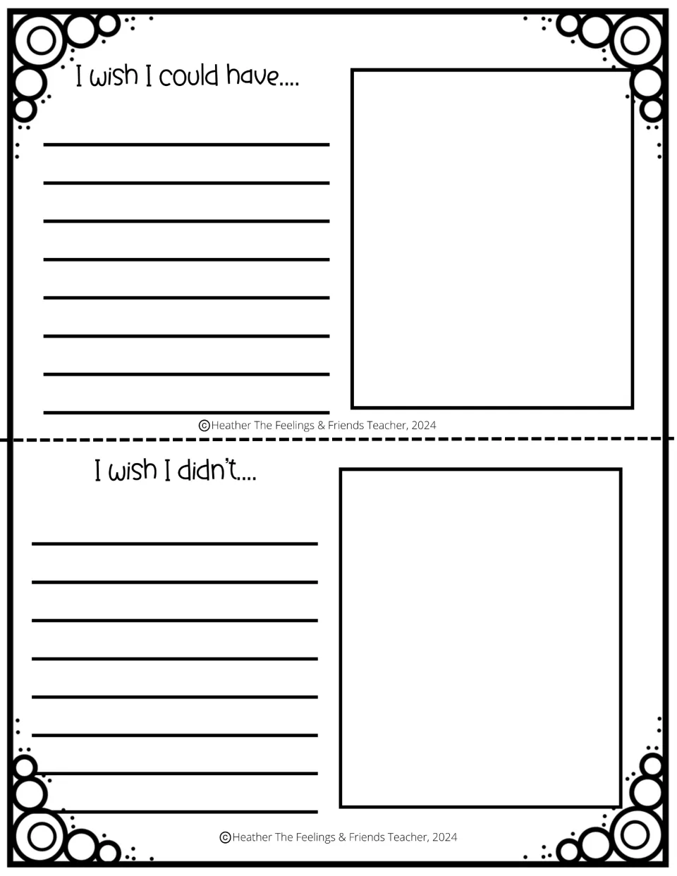 Summer journal entries 6–7 offer two wish prompts: 'I wish I could have...' and 'I wish I didn’t...'
