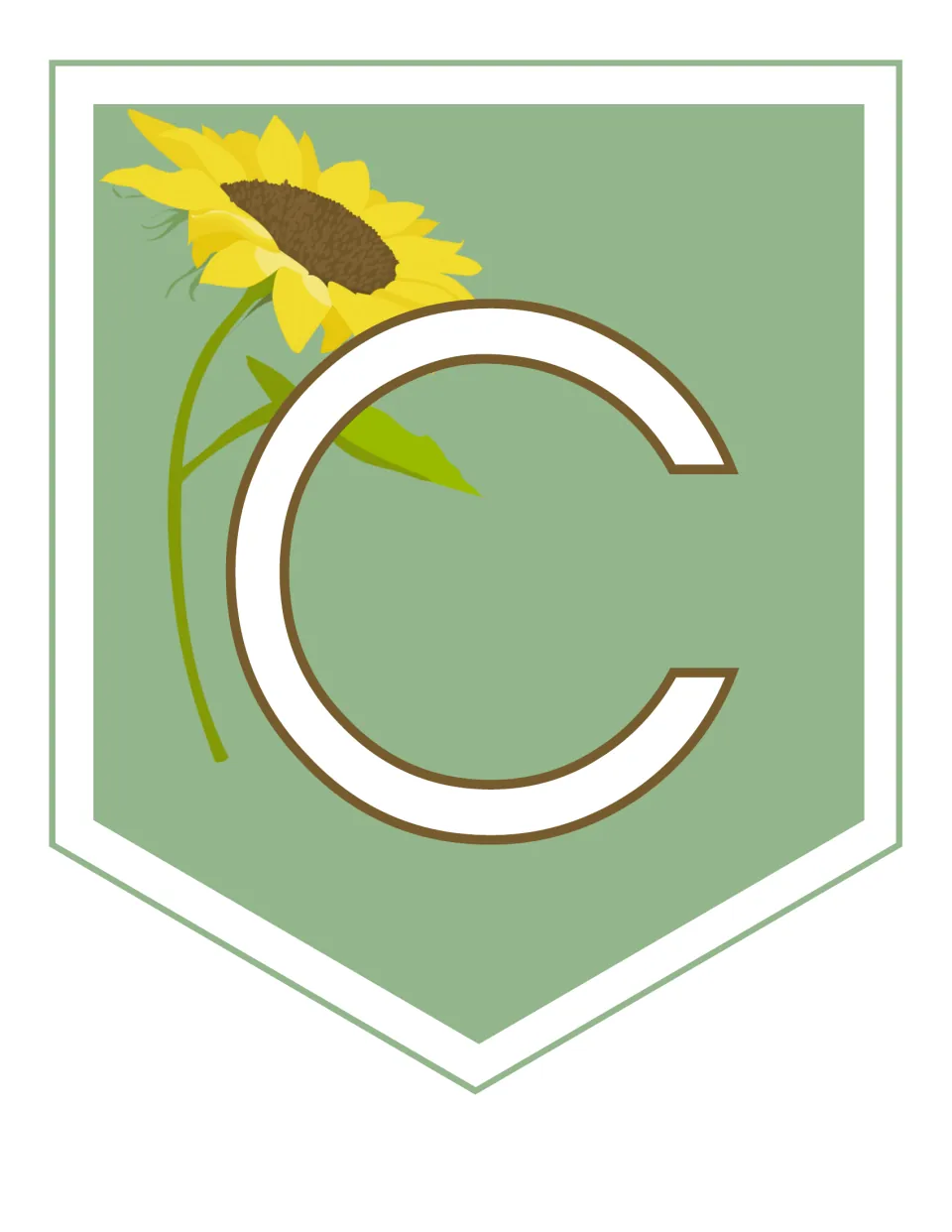Alphabet banner letter C, one of 26 uppercase letters to print, cut, laminate, and hang in the classroom.