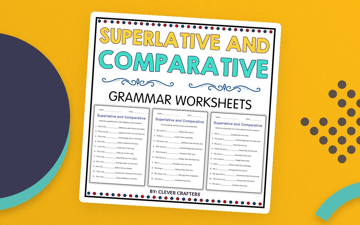 Comparative & Superlative Adjectives – Grade 2 Pack preview