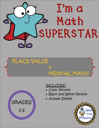 Superstar Math – Place Value + Mental Math Practice – cover