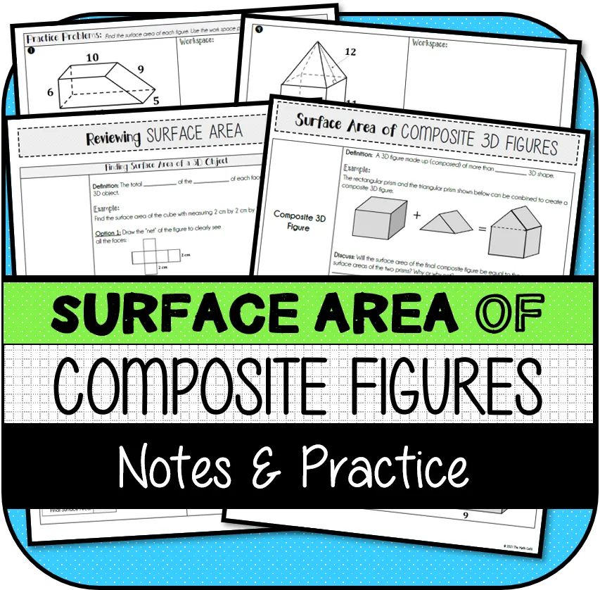 Surface Area of Composite 3D Figures NOTES & PRACTICE – cover