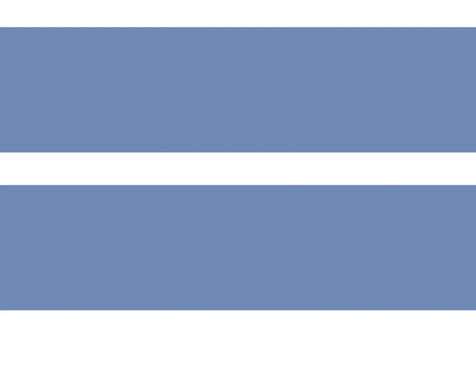 Two solid muted blue bulletin board border strips, a coordinating option in the dessert classroom decor set