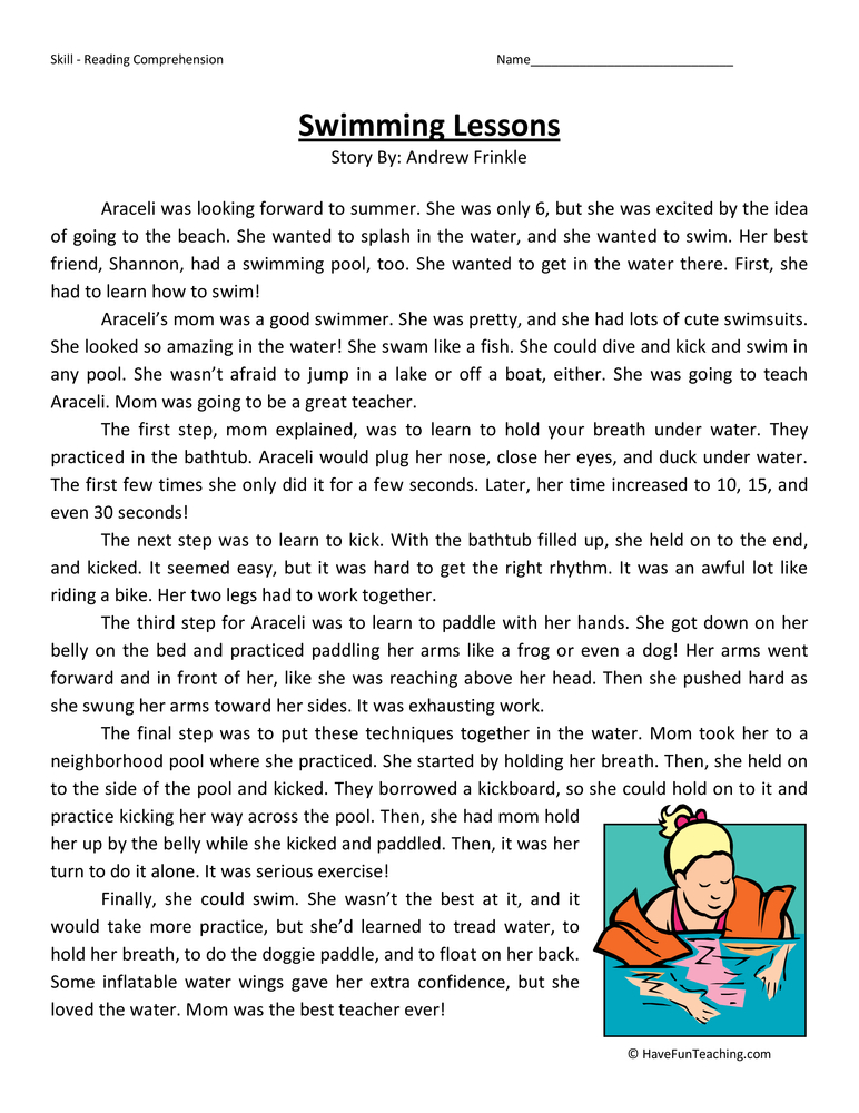 swimming-lessons-reading-comprehension-worksheet-by-teach-simple