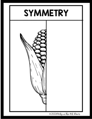 Symmetrical Fruits & Veggies | Art Worksheets for Kids – sample page 4