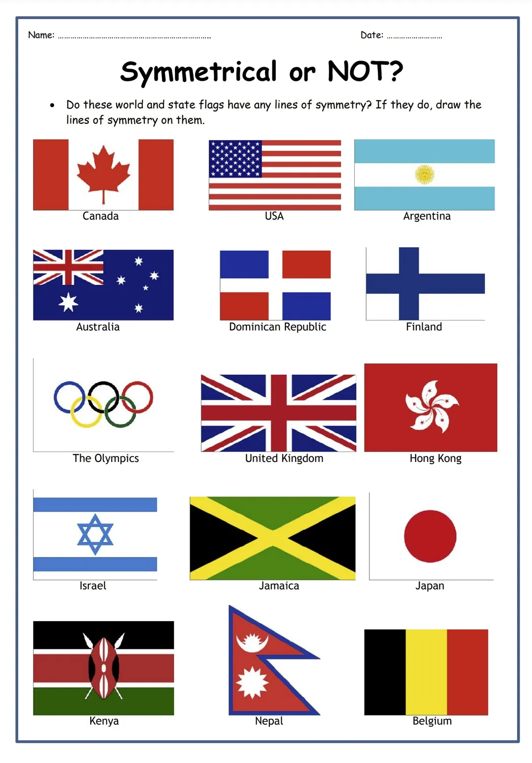 Symmetry; Flags – cover