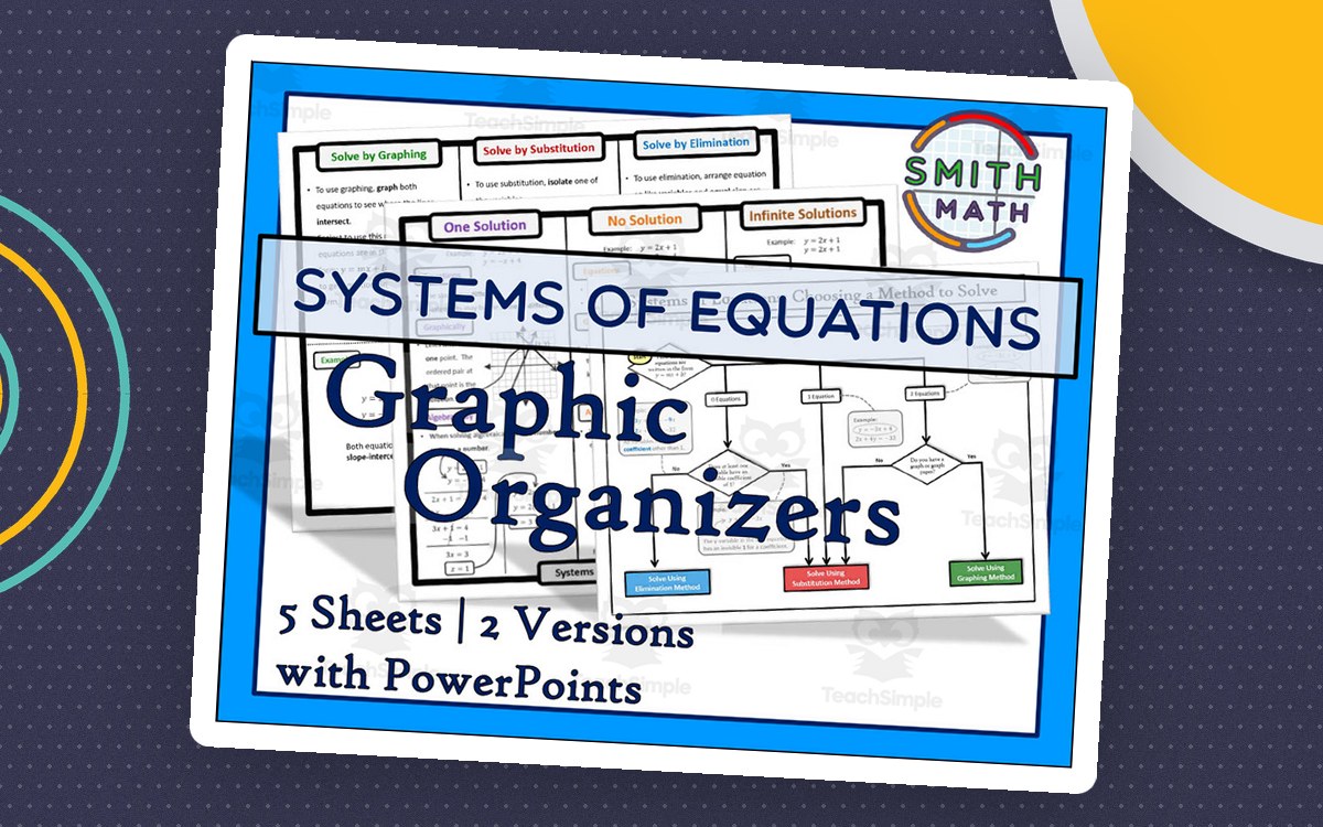 Systems of Equations Graphic Organizer Packet preview