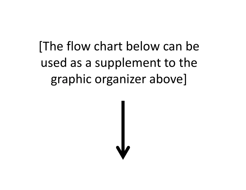 Divider note: a flow chart follows as a supplement to the graphic organizer on the page before it