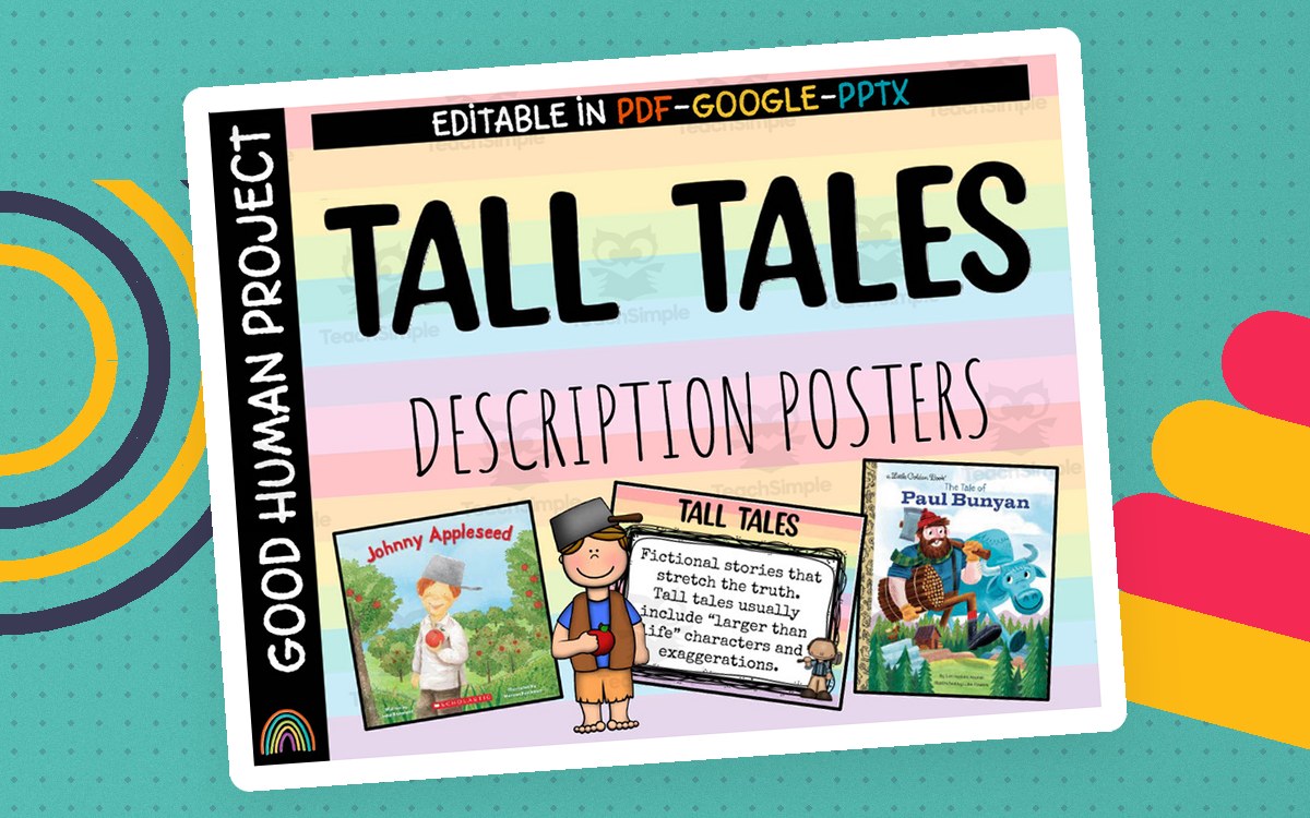 Tall Tale Description Posters – Genre Reference teaching resource preview
