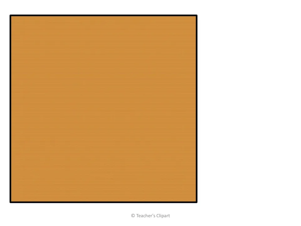 Solid brown square template in the tangram resource, shown without divisions into individual puzzle pieces