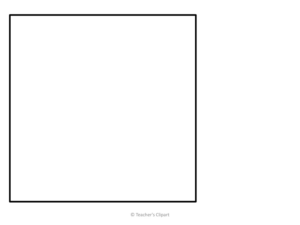 Unfilled square template in the tangram resource, shown without divisions into individual puzzle pieces