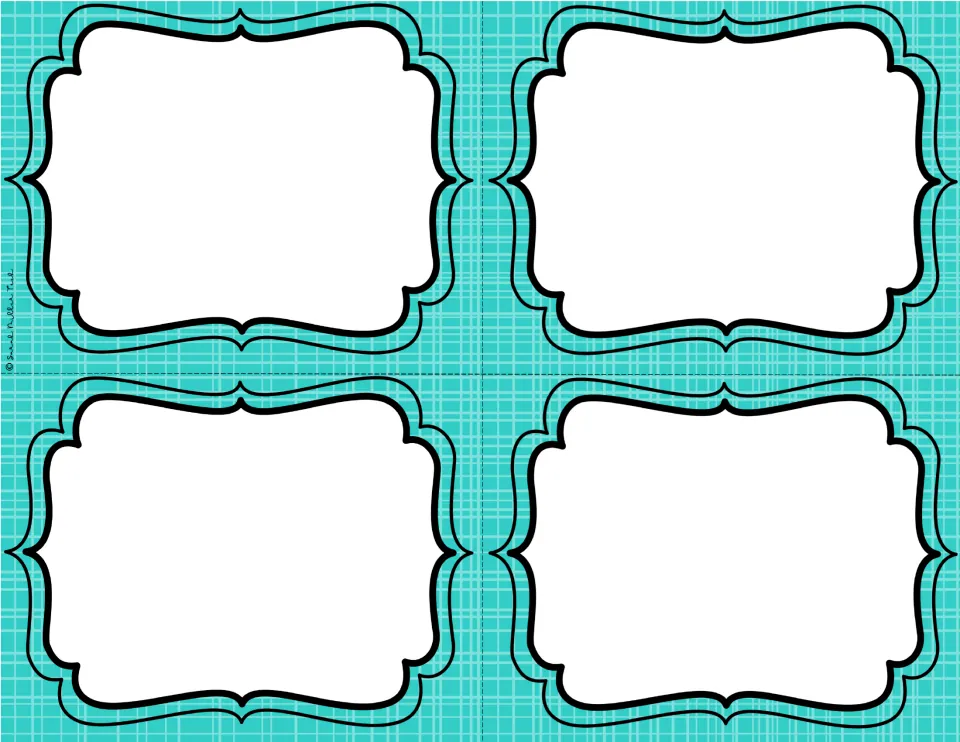 Task card templates 9–12 of 32: four blank cards ready for added text to create tasks for any subject.
