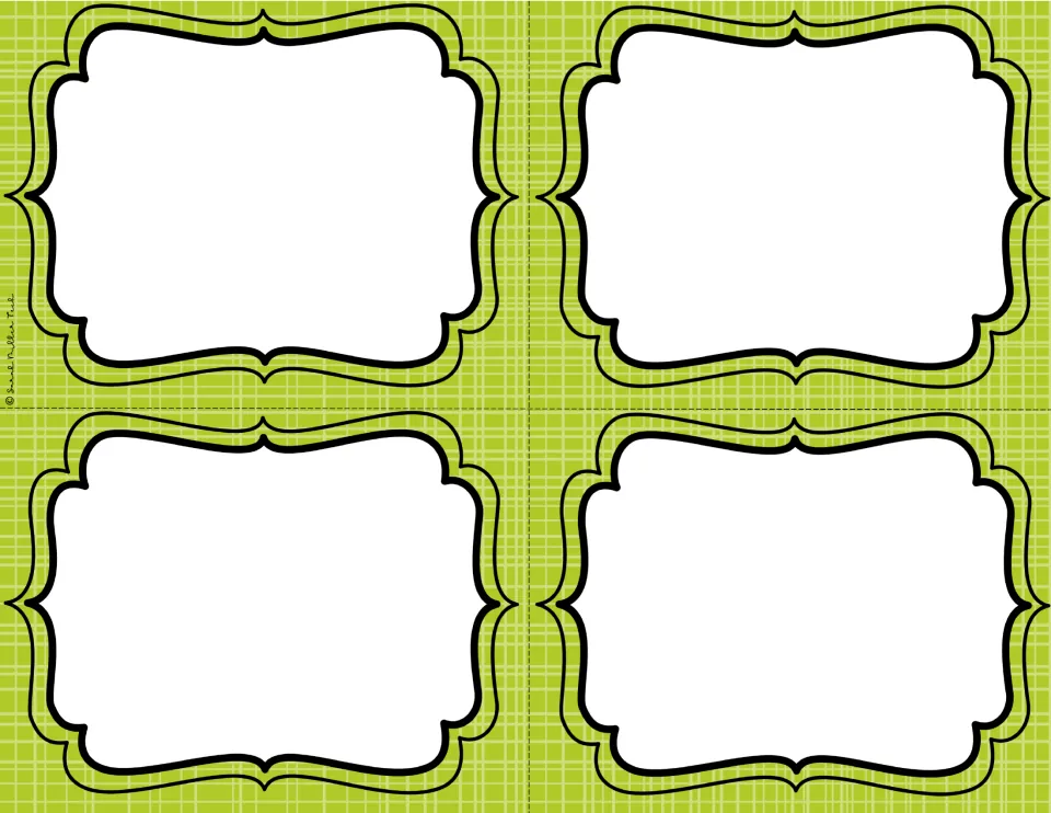 Task card templates 13–16 of 32: four blank cards ready for added text to create tasks for any subject.
