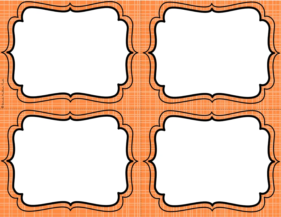 Task card templates 21–24 of 32: four blank cards ready for added text to create tasks for any subject.