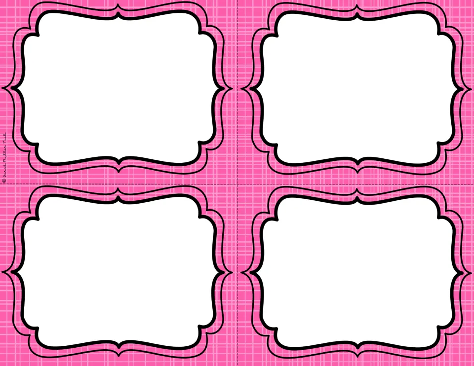 Task card templates 29–32 of 32: four blank cards ready for added text to create tasks for any subject.
