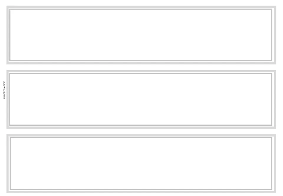 Blank template for three related-nouns odd-one-out task strips, with no pictures or vocabulary supplied.