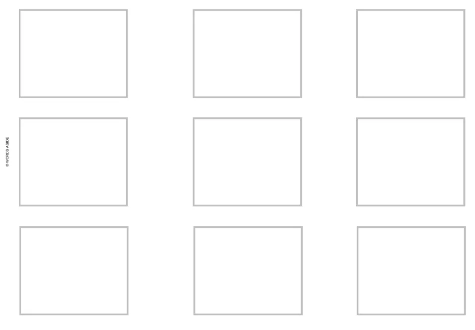 Blank template for nine matching answer cards to accompany customized vocabulary reasoning task strips.