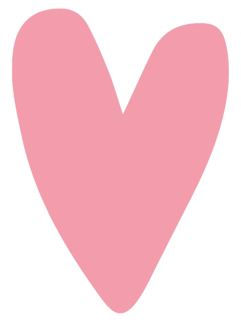 Pink heart cutout for the coffee-themed bulletin board, matching the hearts in the 'I love school a latte' example