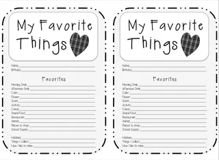 Teacher Favorite Things Form – Staff Appreciation – sample page 3
