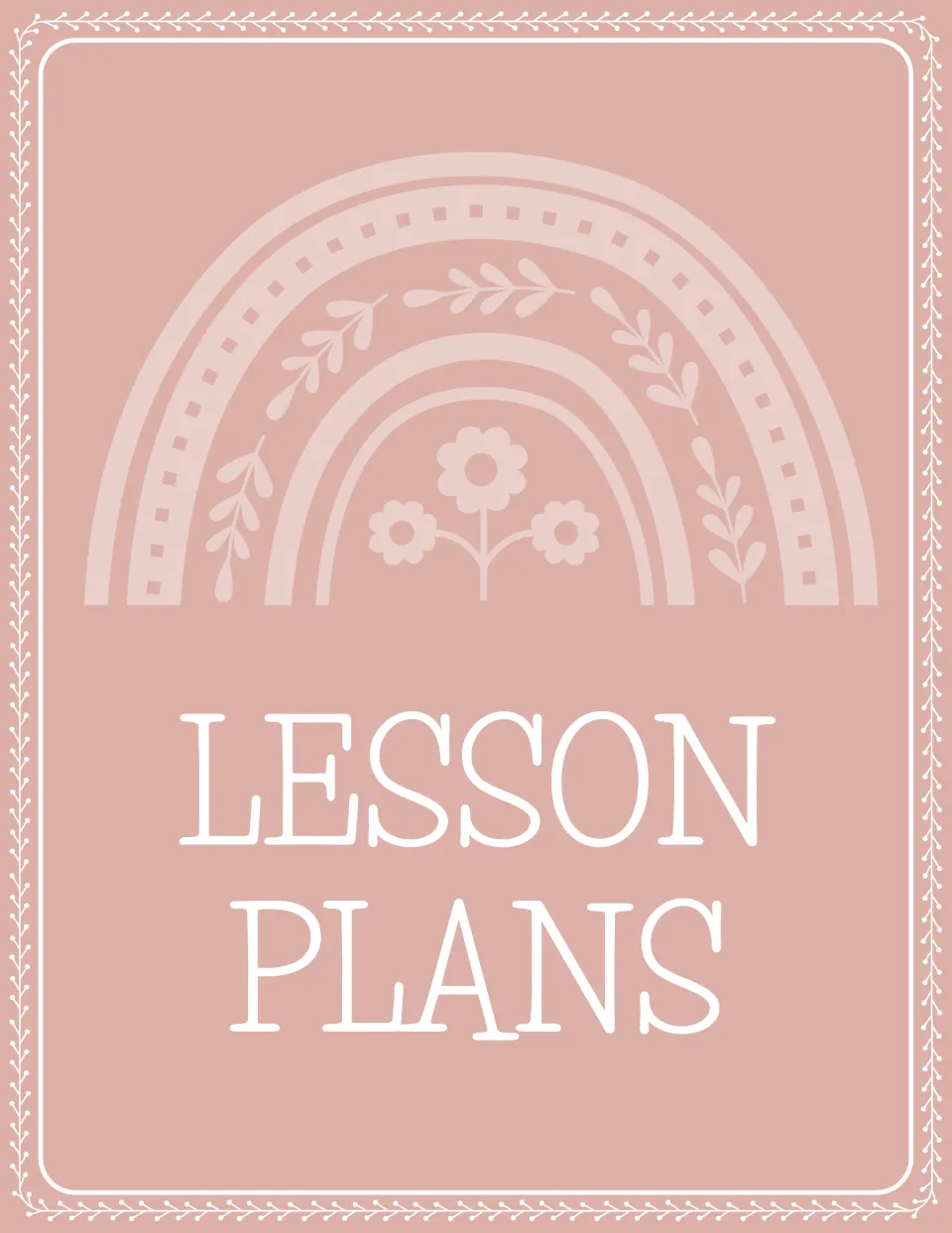 Binder front cover labeled 'Lesson Plans' for organizing planning documents in the editable binder set