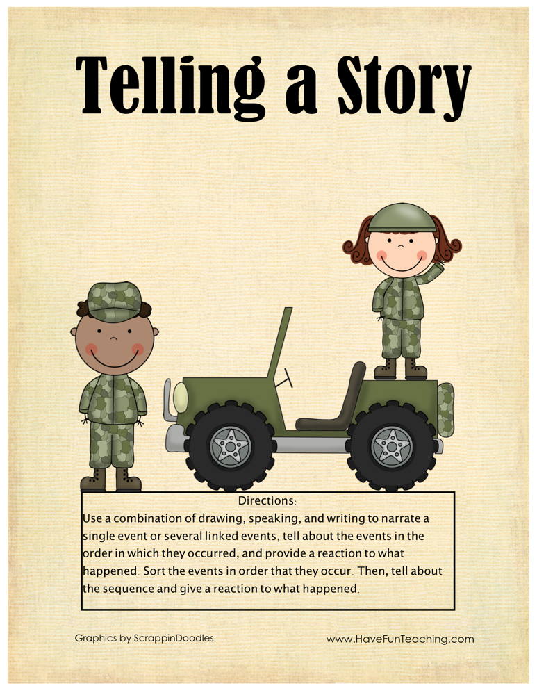 Telling A Story Activity teaching resource preview