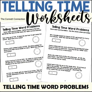 Telling Time Word Problems – cover