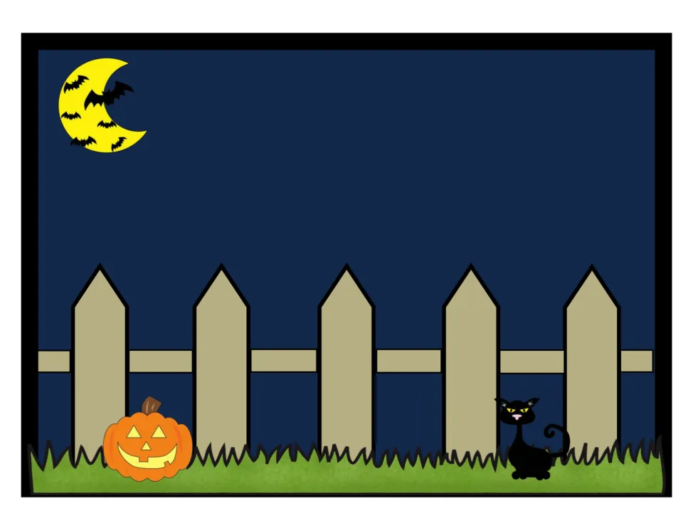 First fence activity page has five posts for placing numbered pumpkins in order while counting by 10s
