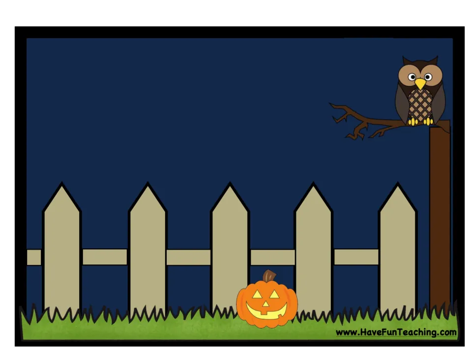 Second fence activity page adds five posts to complete the ten-post fence for ordering pumpkins by 10s