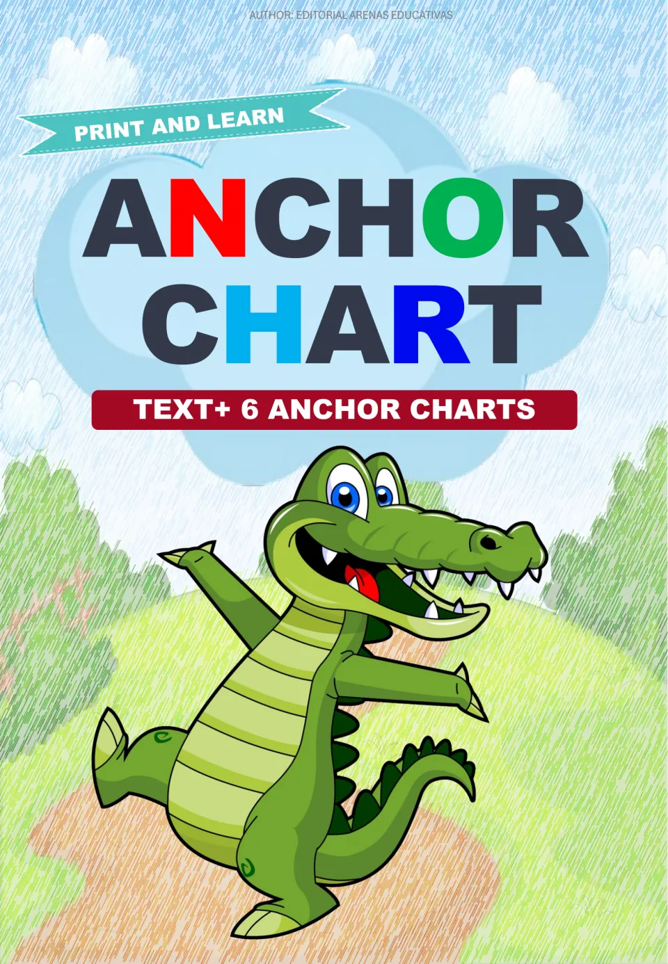 Reading comprehension packet cover labeled “Print and Learn,” “Anchor Chart,” and “Text+ 6 Anchor Charts.”