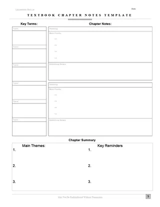 Textbook Chapter Notes – Structured Template – sample page 2